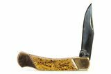 Pocket Knife With Miriam Stone Inlays & Matching Base #337599-3